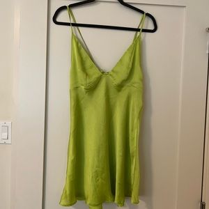 free people like green halter slip dress S
